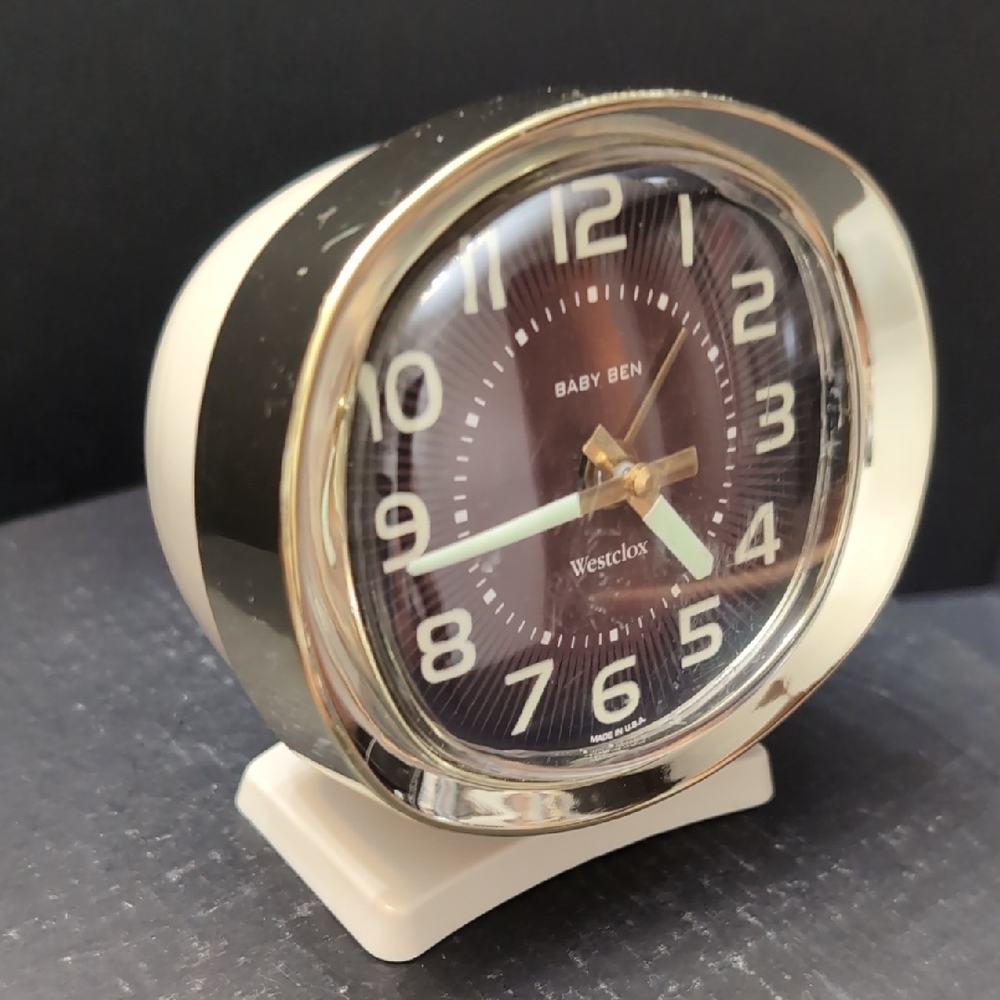 VGT,Bay Ben,Westclox Made In USA Small Alarm Clock.